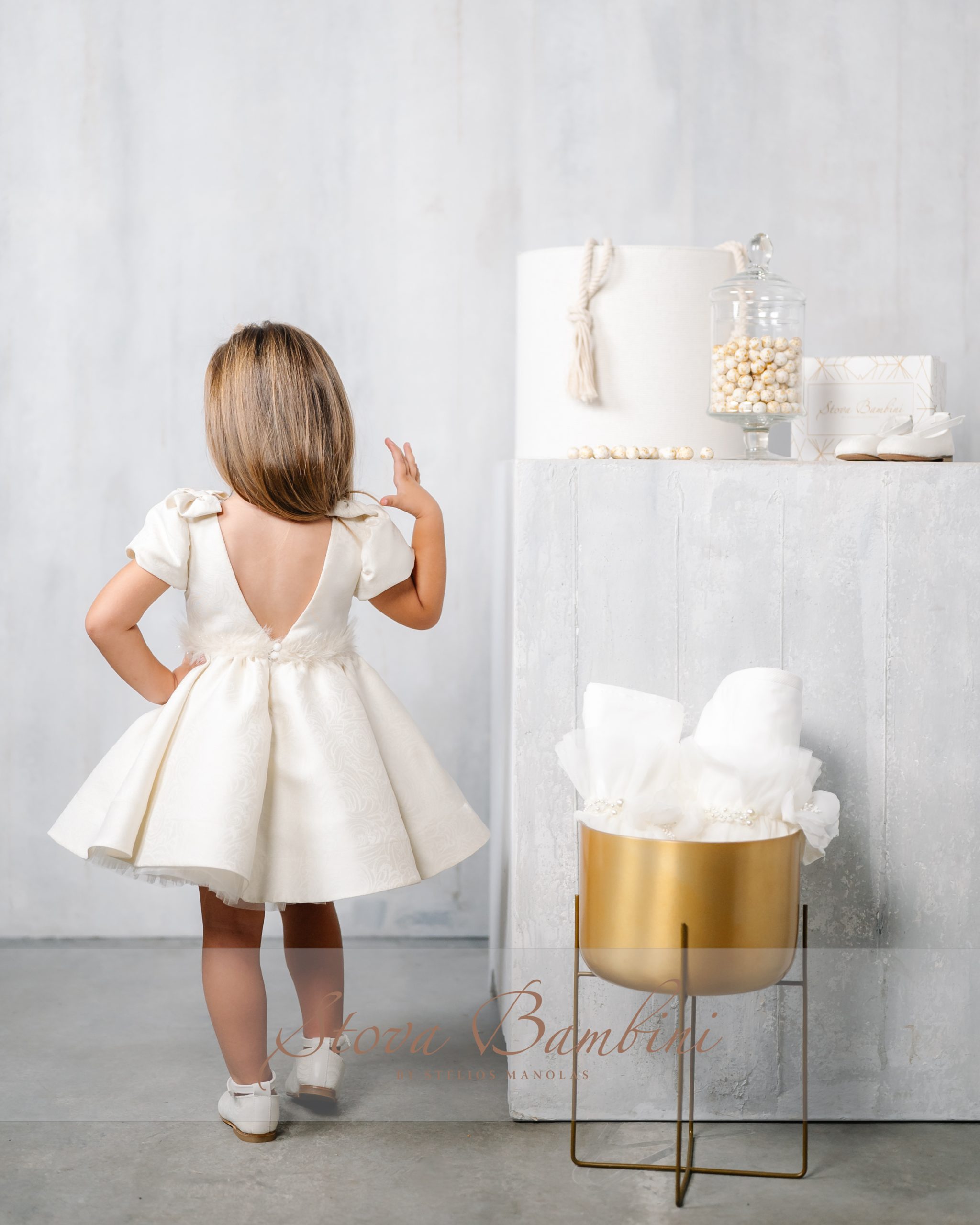 Βαπτιστικό Ρούχο κορίτσι G1 ιβουάρ - Image 4