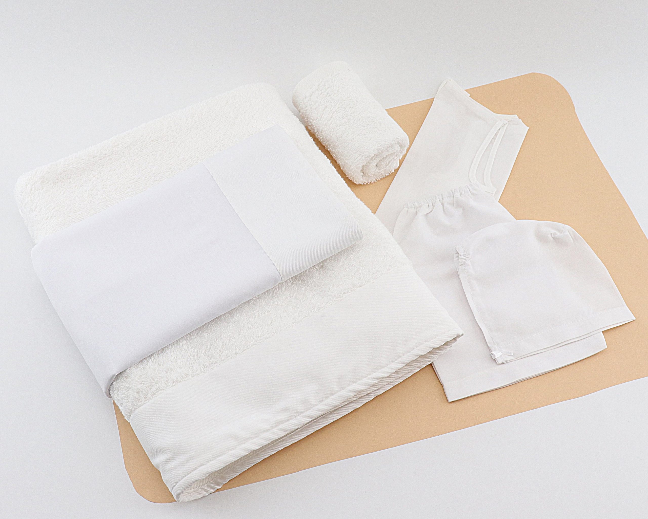 LADP28-27 Σετ Λαδόπανα Βάπτισης κορίτσι λευκό LADP28 - Image 1