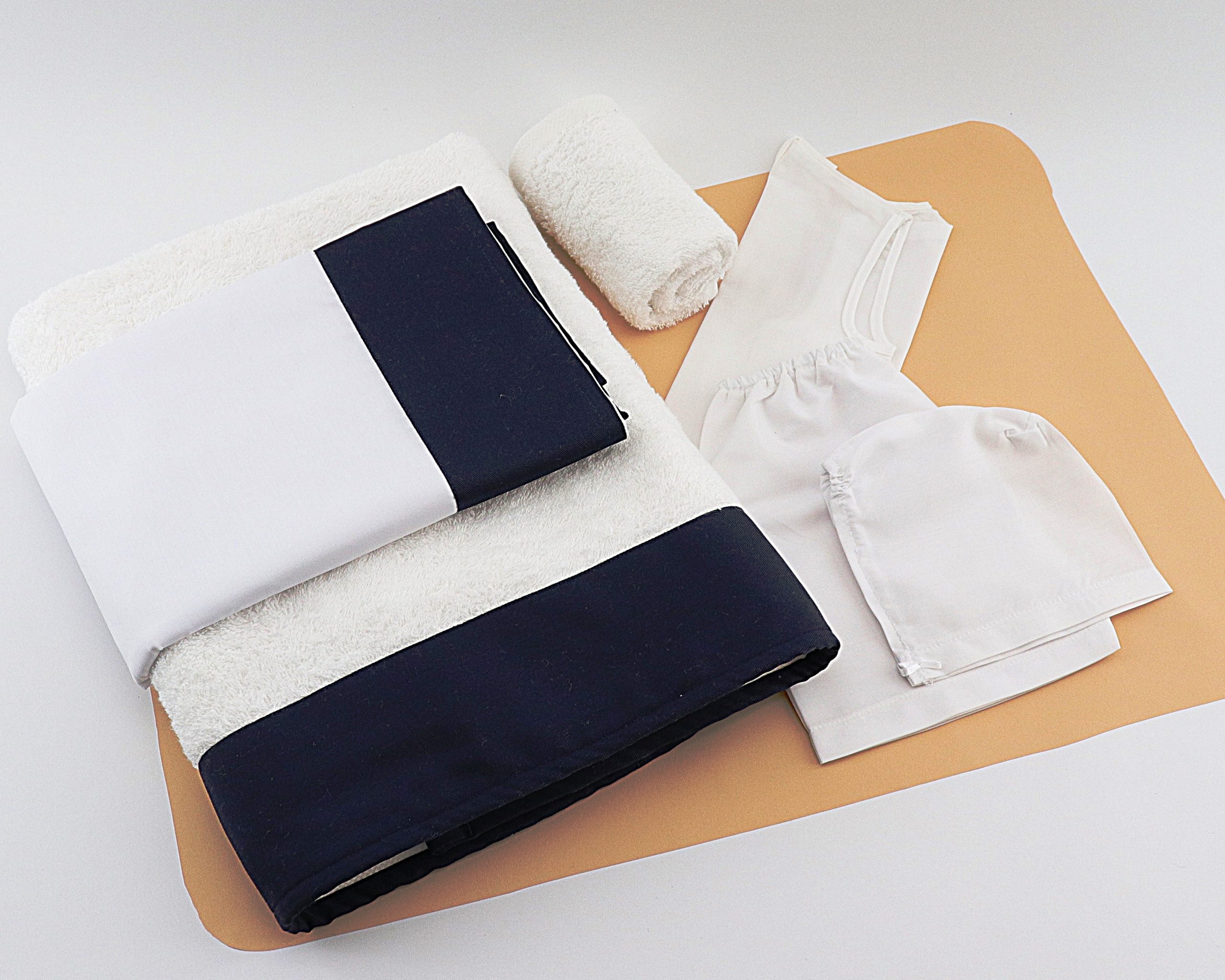 LADP6-27 Σετ Λαδόπανα Βάπτισης αγόρι μπλε σκούρο LADP6 - Image 1