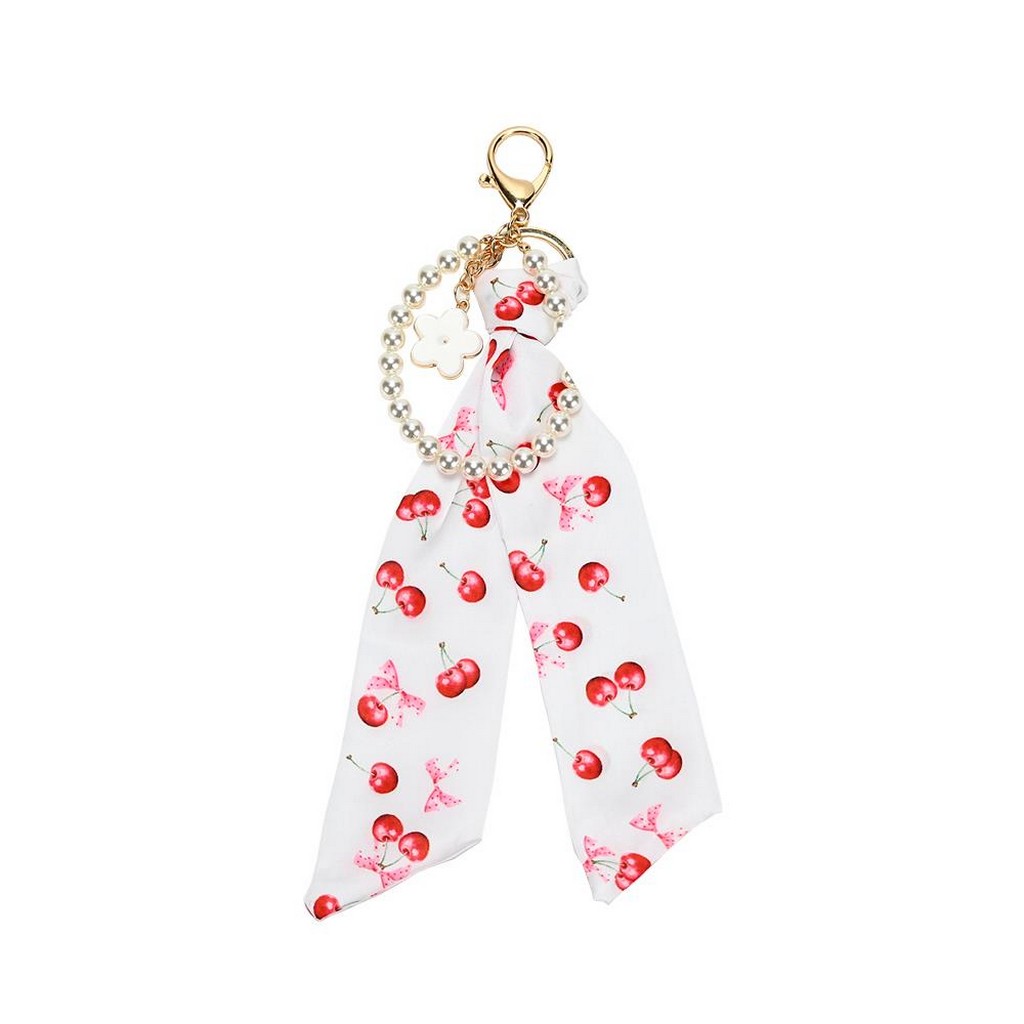 ST01010 Charm με μαντιλάκι και πέρλες cherry ST01010 - Image 1