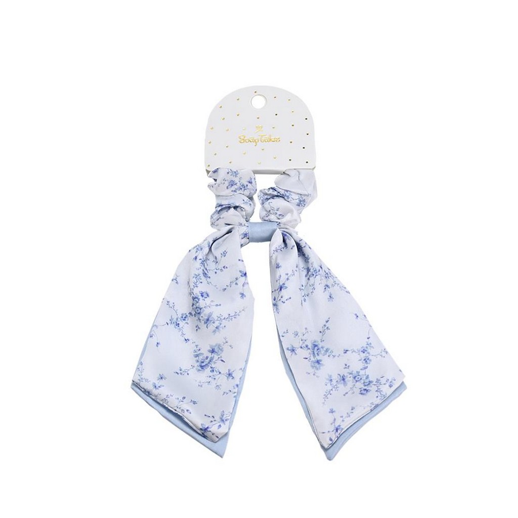 ST01012 Scrunchie με μαντίλι blue toile ST01012 - Image 1