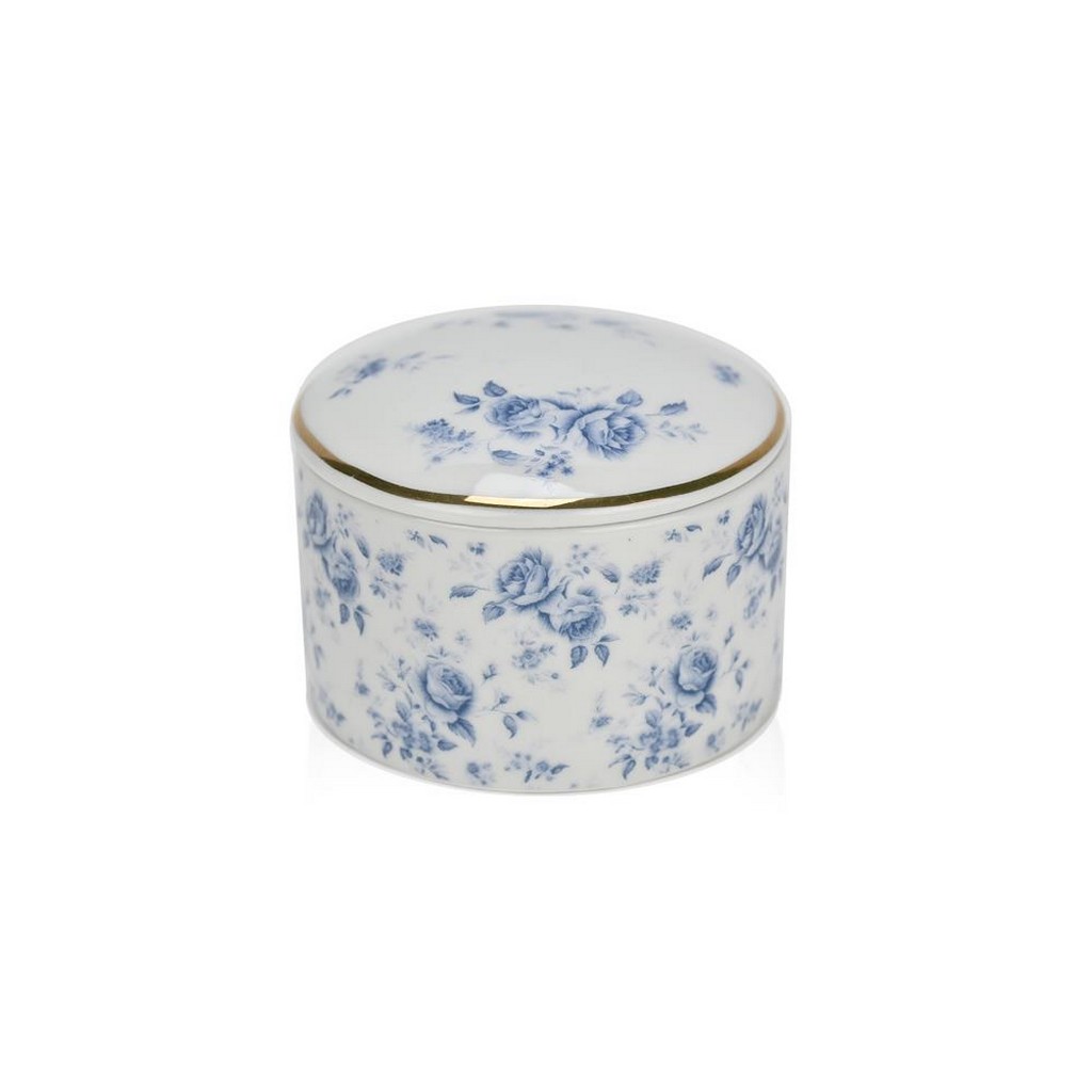 ST01019 Μπιζουτιέρα από πορσελάνη blue flowers ST01019 - Image 1