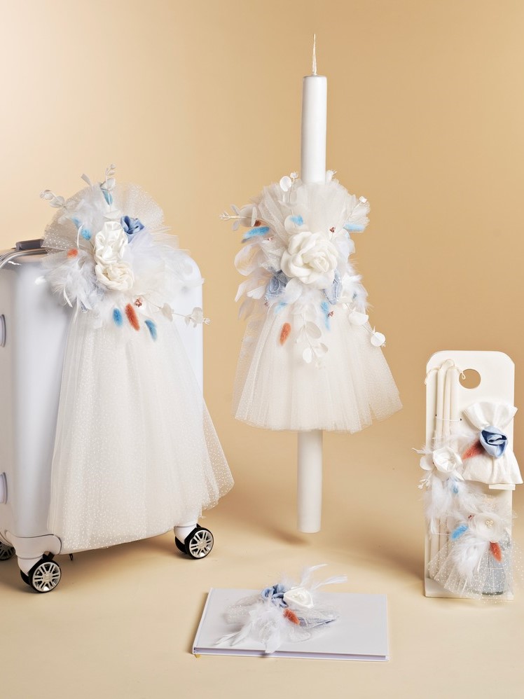 k26.17 Τρόλει γαλάζια λουλούδια Baby Bloom K26.17 - Image 1