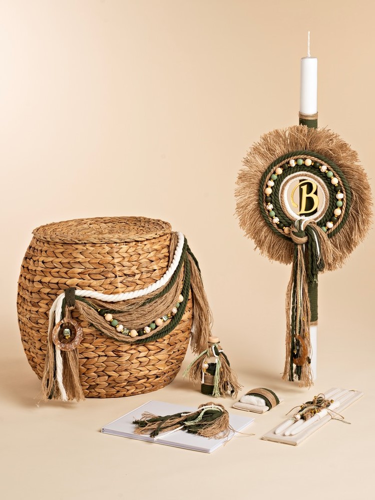 k26.57 Ψάθινο καλάθι James Baby Bloom K26.57 - Image 1