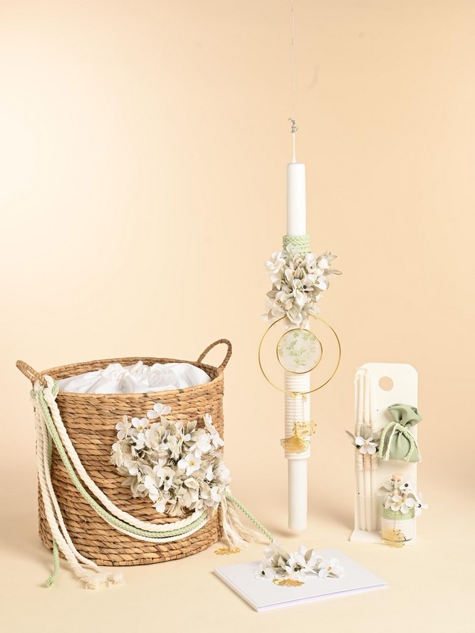 Κ26.51 Ψάθινο καλάθι Jason Baby Bloom K26.51 - Image 1