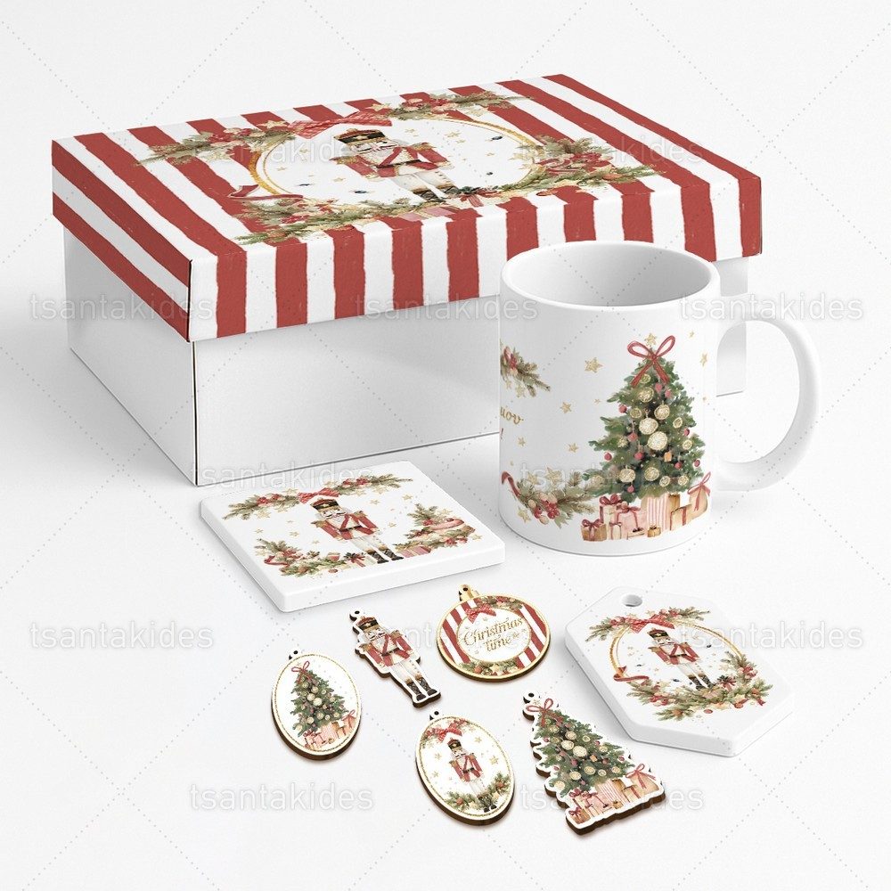 XMAS GIFT BOX 10_ΚΜ01_(ΚΟΥΠΑ_ΣΟΥΒΕΡ_ΕΞΑΓΩΝΟ ΓΥΨΙΝΟ_ΞΥΛΙΝΑ ΣΤΟΛΙΔΙΑ)_1949 XMAS GIFT BOX10 – 1949 - Image 1